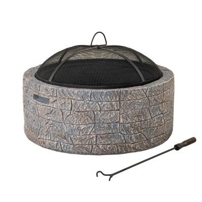 China Exterior stone of manufactured stone 26 in. Log fire burning pit for sale