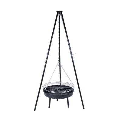 China Easily Assembled Tripod Grills With Lanterrn Outdoor Campfire Cooker BBQ Tripod Grills for sale