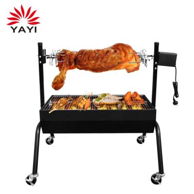 China Adjustable Height Heavy Duty BBQ Grill Smoker Rotisserie Spit Rotisserie Electric BBQ Machines for sale