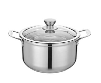 China Sustainable mirror polishing 304 stainless steel induction soup pot cookware for sale