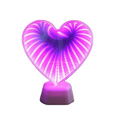 China High Quality On/Off Heart Shape 3D LED Mirror Tunnel Light For Beauty Light for sale