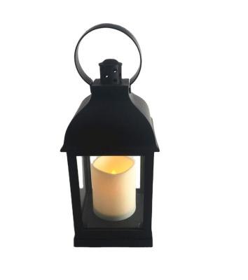 China Home Decoration Antique Outdoor Black Candle Lantern , Indoor Hurricane Lamps for sale