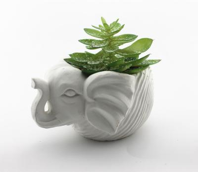 China Wedding Creative Elephant Shaped Cement Succulent Planter for sale