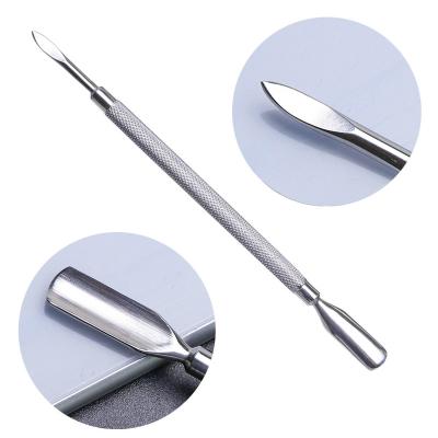 China Callus Remover Nail Manicure Tools Cuticle Nail Pusher Stainless Steel Remover Pushers for sale