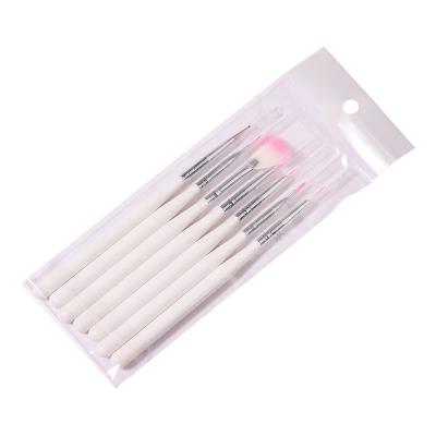 China NAIL Wholesale 7pcs/set Kolinsky Pure Acrylic Nails Oval Nail Art Brushes Nail Brush Set for sale