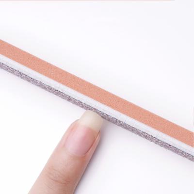 China Custom Nail Care Private Label Nail File Sponge Scrub Strip Nail Sponge File Sponge Zebra Buffing Nail Files for sale