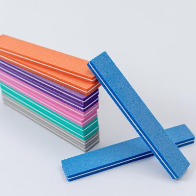 China Nail Care Custom Nail File Printed High Quality Nail Files 100/180 Square Double Sided Sponge Nail File for sale