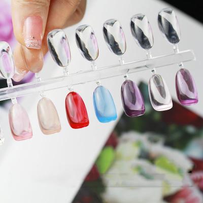 China High Effect Jelly Color Nail Solid Color French Clear Glazed Crystal Clear False Nails For Nail Shop Special Purpose for sale