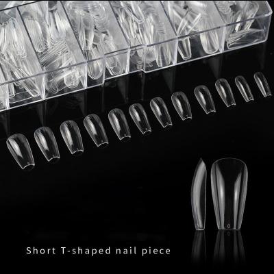 China French Short C-Curve T-Curve Staple Seamless False Nails For Nail Art for sale