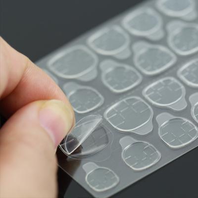 China Silicon Adhesive Fake Nails Adhesive Labels Freeze, 24 Counts Each Sheet Stickers For Fake Nails for sale