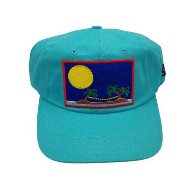 China breathable & Custom 100% cotton unstructured dad hat baseball cap waterproof with embroidery patch and garment wash for sale