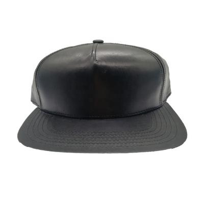 China Waterproof Custom Leather 5 Panel Snapback Hat 5 PANEL Waterproof 100% Flat Hat 5 PANEL HAT for sale