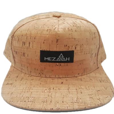 China Custom Waterproof 5 Panel Cork Snapback Hat Hip Hop Hat Sports Hat Cap With Woven Label for sale