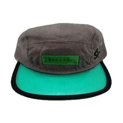 China breathable & 100% Polyester Sun Visor 5 Panel Hat Waterproof And Transparent Clear Snapback Camp Hats / Custom 5 Panel Hat for sale