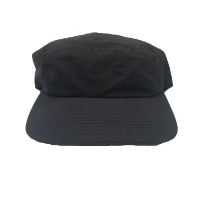 China breathable & 5 Panel Brim Camp Hat Snapback Hat 100% Waterproof Nylon Flat Hat for sale