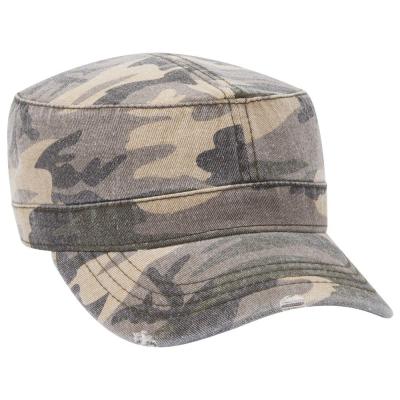 China COMMON Custom Cotton Men's Classic 100% Women Camouflage Army Plain Vintage Hat Cadet Cap Military Hat for sale