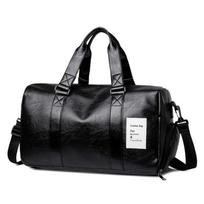 China Fashion 2021 New Women's PU Duffle Sports Bag Gym Bag Waterproof Travel Men's Handbag Waterproof Sports Handbag for sale