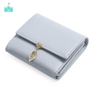 China Wholesale Waterproof Short Waist Women Cute Small Wallet Card Bag Girls Coin Purse Ladies Pinch Designer Brands Women Small Wallet Women for sale