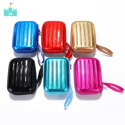 China Fashionable Creative Zero Pocket Mini Suitcase Purse Mini Coin Handbag Coin Purse Zipper Purse Mini Suitcase Wallet Square Key Wallet Square for sale