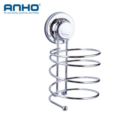 China Wall Mounted Wire Shelf Stainless Steel Wall Mounted Bathroom Storage Drying Rack Home Hairdryer Holders Rack for sale