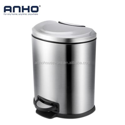 China Sustainable Recycling Trash Can Stainless Steel Trash Pedal Waste Bin With Plastic Inner Bucket for sale