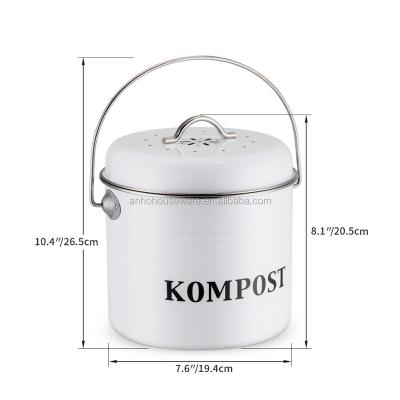 China Creative Viable Metal Garden Compost Bin Chemical Fertilizer Bucket Bin for sale