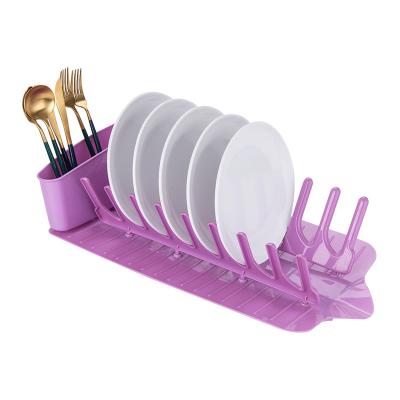 China Wholesale Viable Home Use Folding Flatware Storage Rack Tidy Dish Drying Rack Kitchen Lightweight Plastic Dish Rack for sale