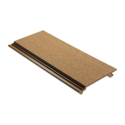 China Modern Recyclable Wpc Flooring Decks Recyclable Solid Panel Decking Wood Plastic Composite Wood for sale