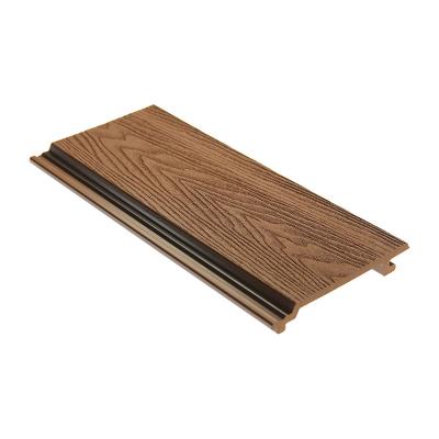 China New Farm Technology WPC 3D Embossed Wpc Wood Plastic Composite Exterior Composite Decking for sale