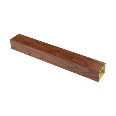 China Square Timber Eco-friendly WPC Wood And Plastic Composite Tube For Interior Decorative Cavity Wooden Batten 50*40mm for sale