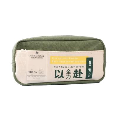 China Schools & Offices Stationery Large Capacity Simple Durable Zipper Pencil Student Styles New Canvas Hot Selling Smooth And Various Bag Pencil Case for sale