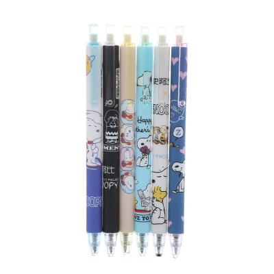 China Wholesale Creative Multi-pattern Student Office Stationery Signature Pen Black Bullet Head Refill 0.5mm Portable Press Gel Pen Normal for sale