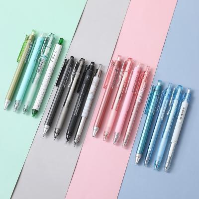 China Glitter Various Styles Wholesale Can Be Freely Matched With Pink 0.5mm Pen Cozy Smooth No Broken Girly Black Gel Ink Press Motion Set for sale