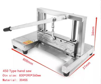 China Type 450 Manual Meat Bone Hand Saw Cutter Stainless Steel Bone By Hand for sale