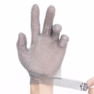 China NIROFLEX Stainless Steel Wire Ring Mesh Anti-cutting Glove / Chainmail Heavy Duty Large Gloves for sale