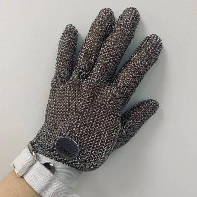 China Cheap Water Proof Hospice Stainless Steel Metal Mesh Glove With Claw Hook Closure for sale