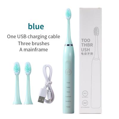 China New Attractive Design Multi-speed Adjustment Travelers Toothbrush With Replacement Heads Custom Logo Soft Toothbrush For Sensitive Teeth for sale