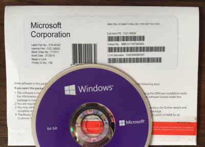 Китай 4 активация DVD и COA ключа 64 продукта Windows 10 памяти GB Pro сдержанная продается