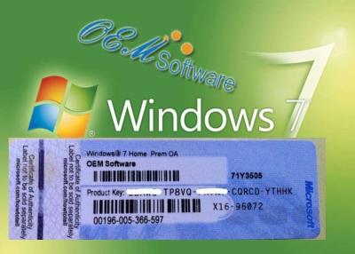 Китай Совместимость первоначального ключа продукта ПК Виндовс 7 домашнего наградного хорошая освобождает обмен продается