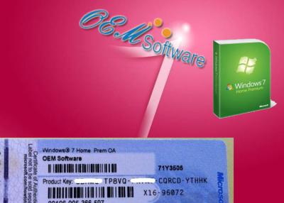 China Original Windows 7 Pro Oem Key , HP 64 Bit DVD Pack Windows 7 Coa Sticker for sale