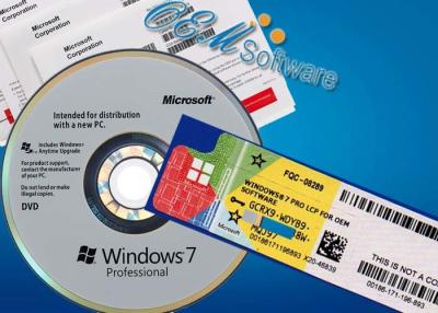 China Software Windows 7 Professional Box Win7 Pro Oem License Activation Key for sale