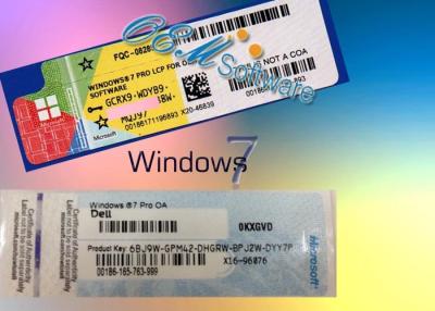 China Hologram Windows 7 Coa Sticker Win 7 Pro Oem Online Activation Key for sale