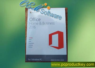 China Genuine Office 2016 PKC 64 Bit DVD Pack , Office 2016 Home And Business Key Code for sale