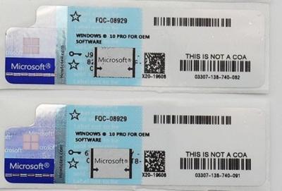 China Genuine Windows 10 Coa Sticker Win 10 Professional Hologram Label Online Working for sale