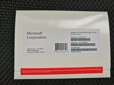 China Sealed Pack Windows Server 2019 Standard Key COA DVD Global Activation for sale