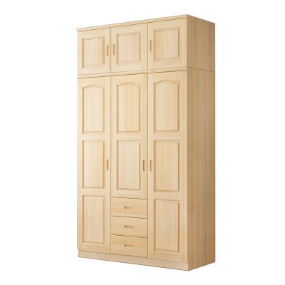 China Solid Wood Expandable Pure Minimalist Design Cabinet Bedroom Wardrobe Customizable Wardrobe for sale