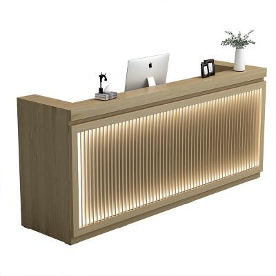 China Modern Minimalist Counter Drawbar Reception Store Beauty Cash Register Reception for sale