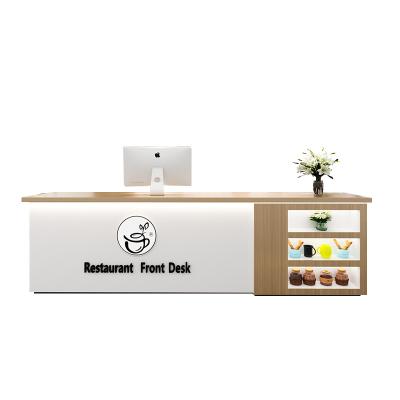 China Establishment Reception Simple Beauty Salon Front Desk Minimalist Training Reception for sale