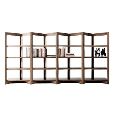 China Minimalist simple bookshelf shelves creative solid wood screen living room floor office partition bookcase display shelves for sale