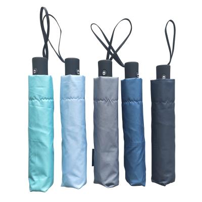 China Super lightweight windproof 3 folds auto open and close umbrella with superthin carbon fiber fabric OEM umbrella for sale